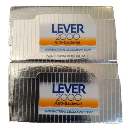 LEVER 2000 Anti-Bacterial 5oz Deodorant Soap Bar Pack of 2 Bars NEW NOS Vtg 1997 - Picture 5 of 6